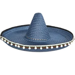 Sombrero Mexicano Azul Grande Deluxe