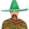 Sombrero Mexicano de Paja Grande Verde