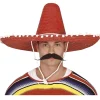 Sombrero Mexicano de Paja Grande Rojo