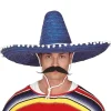 Sombrero Mexicano de Paja Grande Azul
