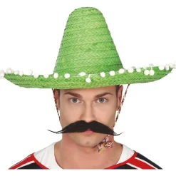 Sombrero Mexicano Verde Borlas