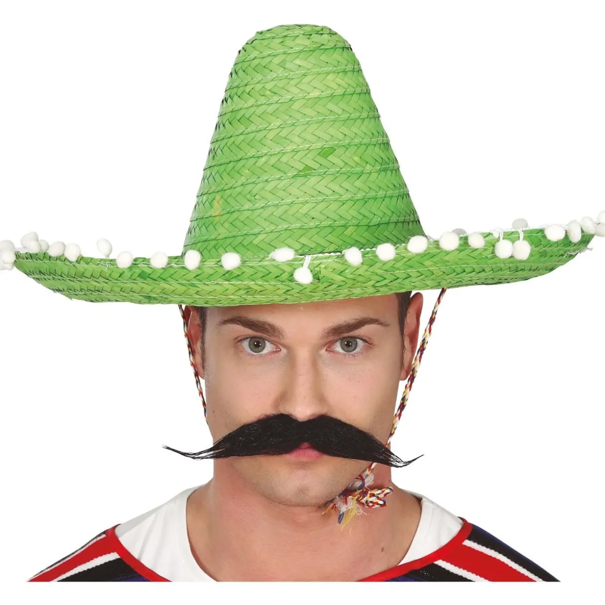 Sombrero Mexicano Verde Borlas