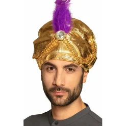 Turbante Árabe Dorado