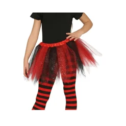 Tutú Rojo y Negro Brillante infantil