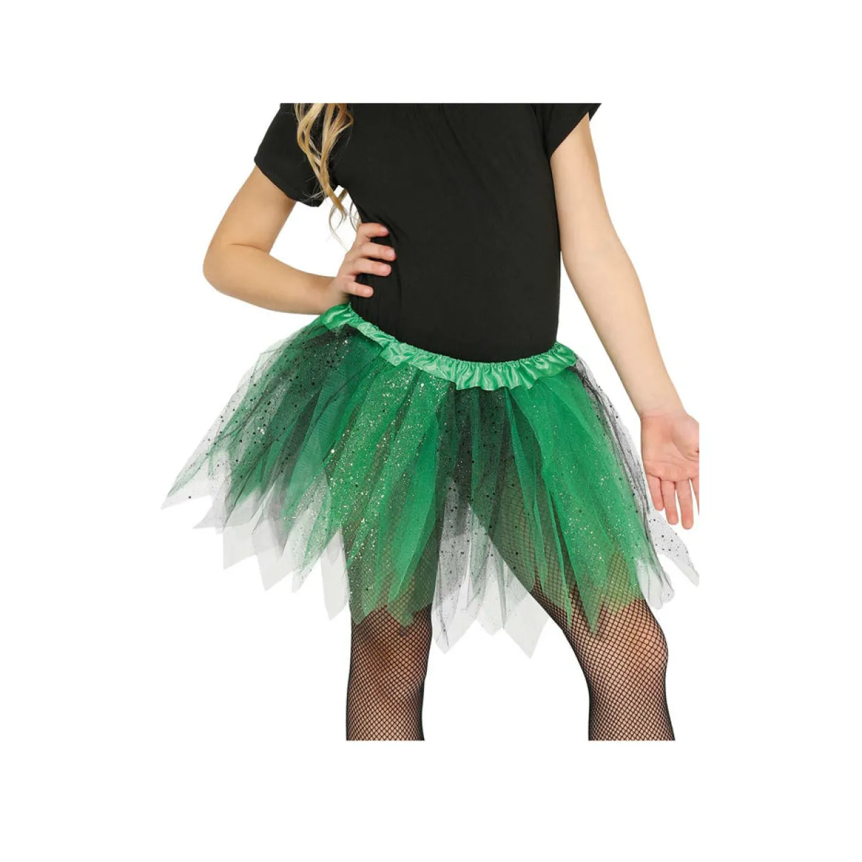 Tutú Verde y Negro Brillante infantil